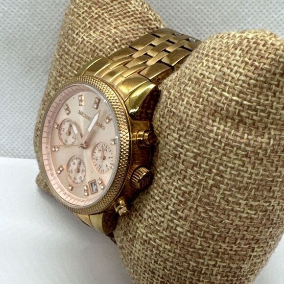 Michael Kors Ritz MK6077 Women\'s Rose Gold Analog Dial Quartz Wrist Watch JNA295 main image 5
